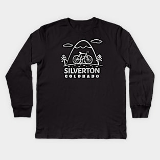 Silverton, Colorado Biking Kids Long Sleeve T-Shirt